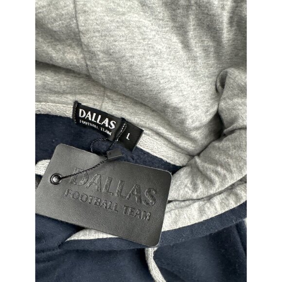 Dallas Football Embroidery Soft Classic Blue Long Sleeve Hoodie Size L Unisex - Picture 9 of 10